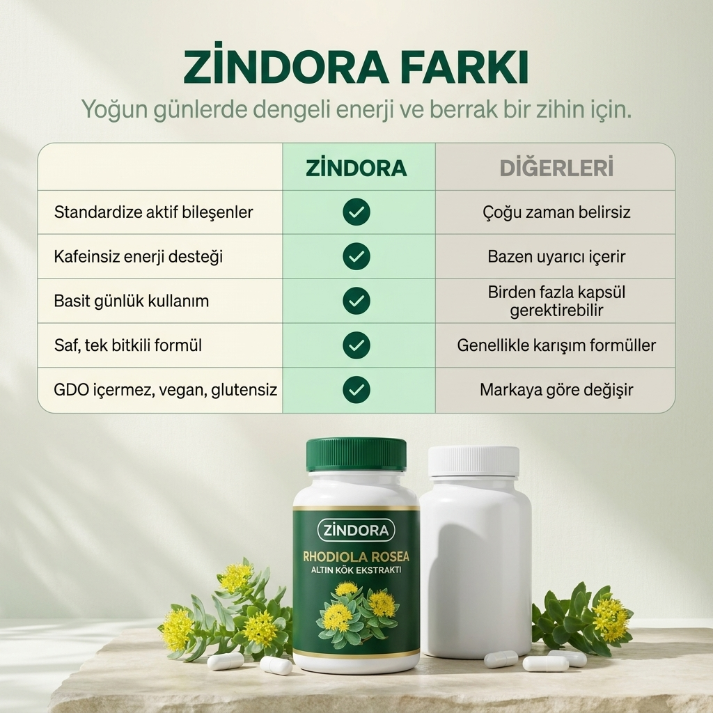 Zindora Rhodiola Rosea Kapsül